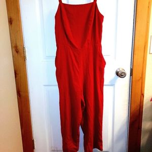 A old navy red jumpsuit, size medium